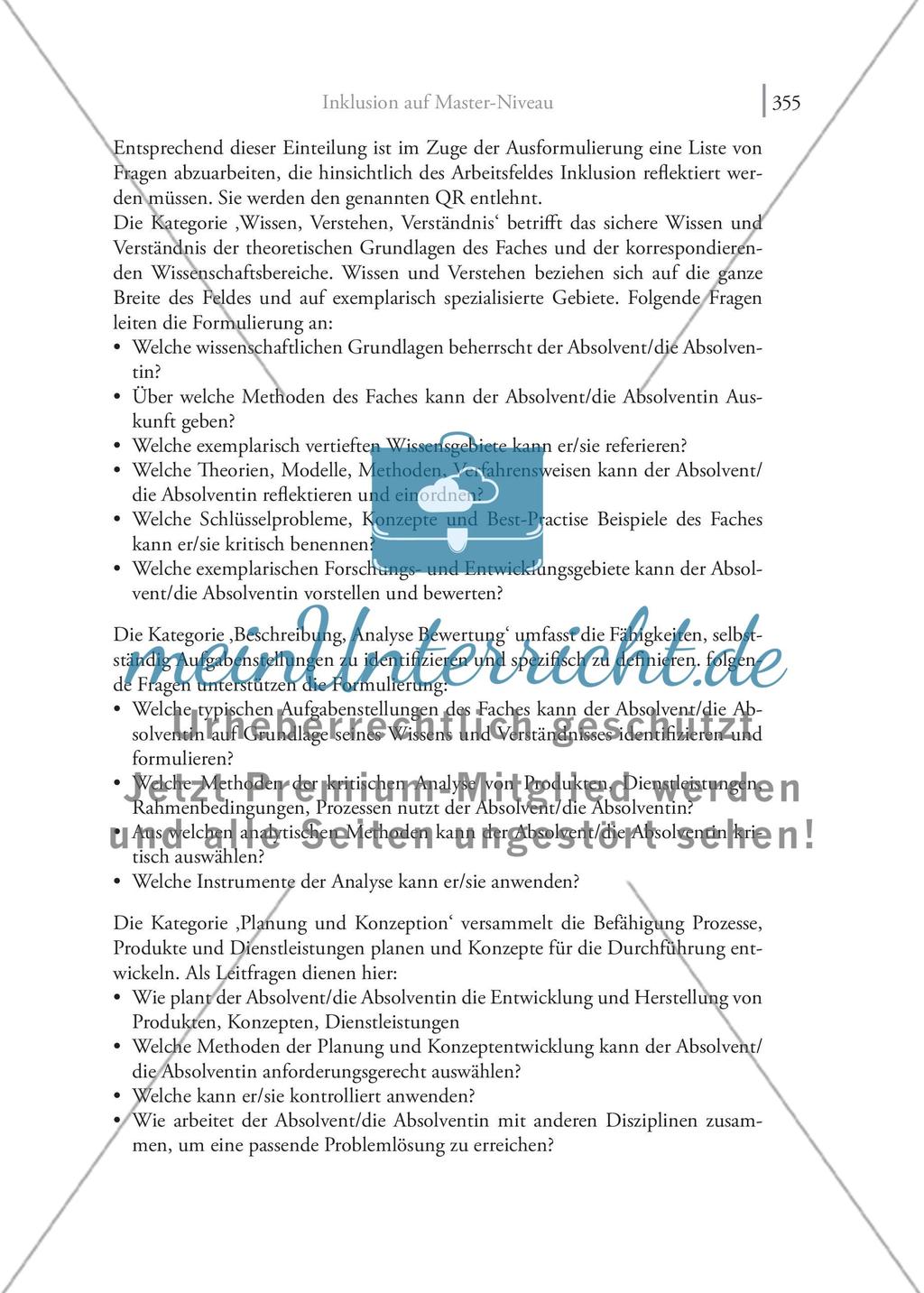 Inklusion auf Master-Niveau Die Konzeption eines kompetenzorientiert ausgerichteten Studiengangs ‚Inklusives Leben und Lernen‘ Preview 7