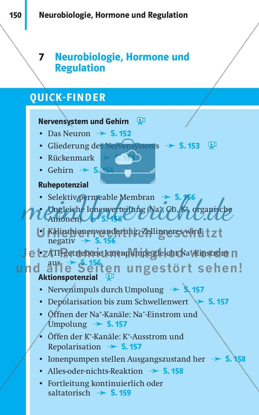 Neurobiologie, Hormone und Regulation Preview 1