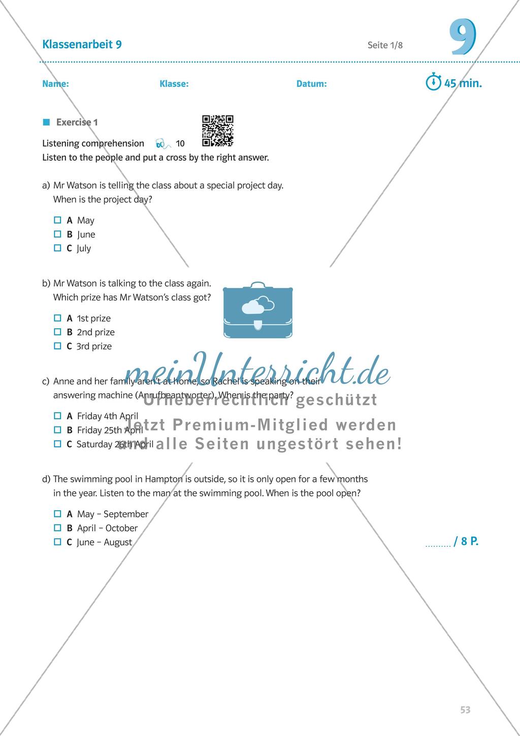 Klassenarbeit 9 Preview 1