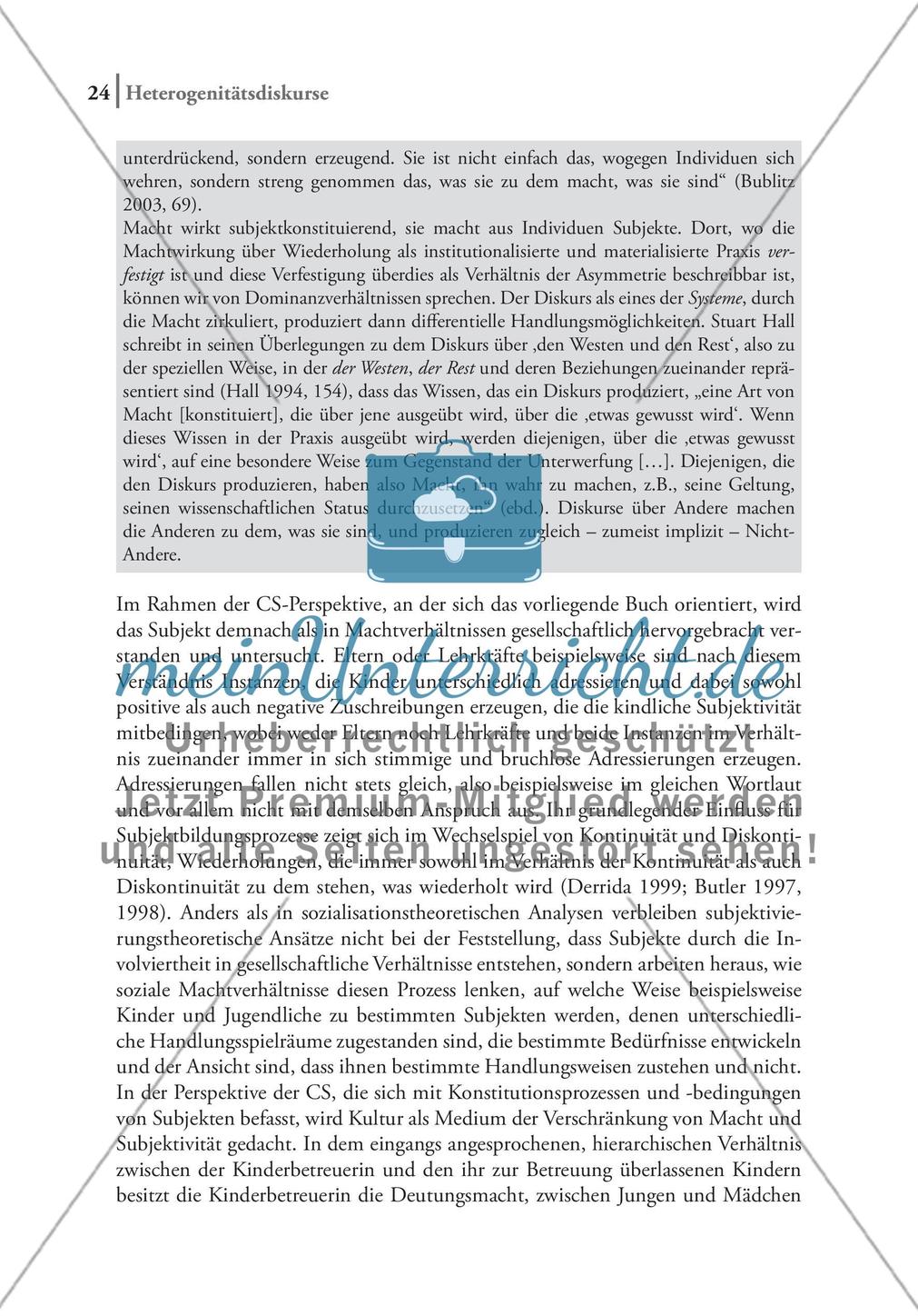 Eine kulturwissenschaftlich angelegte, macht- und differenztheoretische Analyseperspektive Preview 5