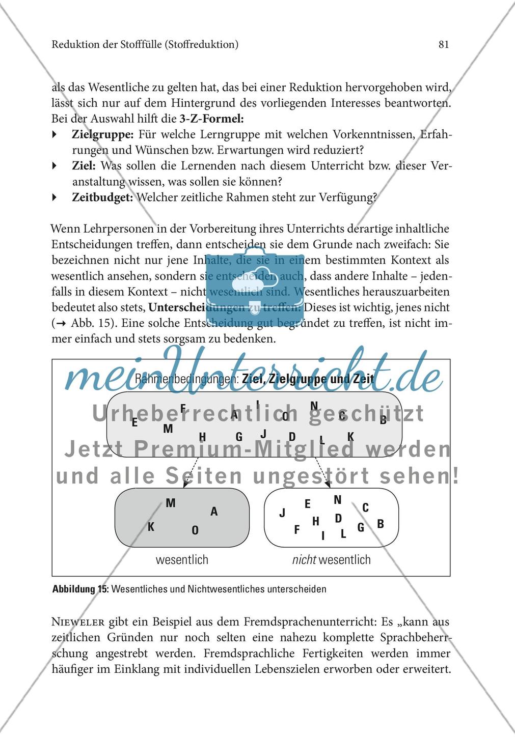 Reduktion der Stofffülle (Stoffreduktion) Preview 11