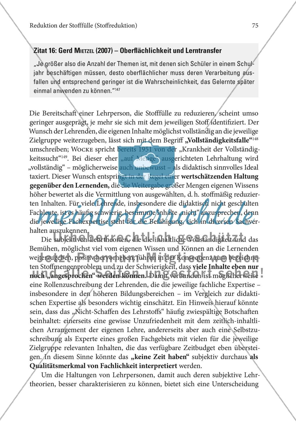 Reduktion der Stofffülle (Stoffreduktion) Preview 5