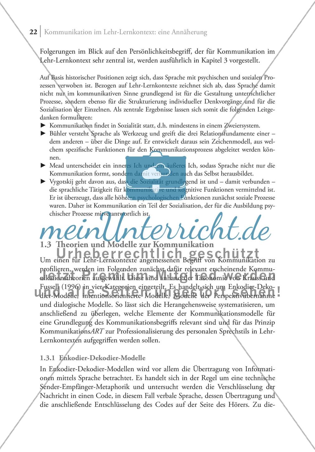 Theorien und Modelle zur Kommunikation Preview 1