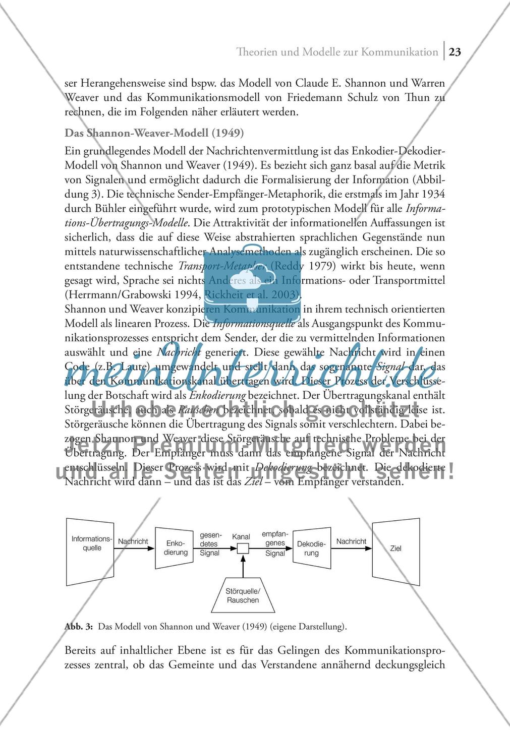 Theorien und Modelle zur Kommunikation Preview 2