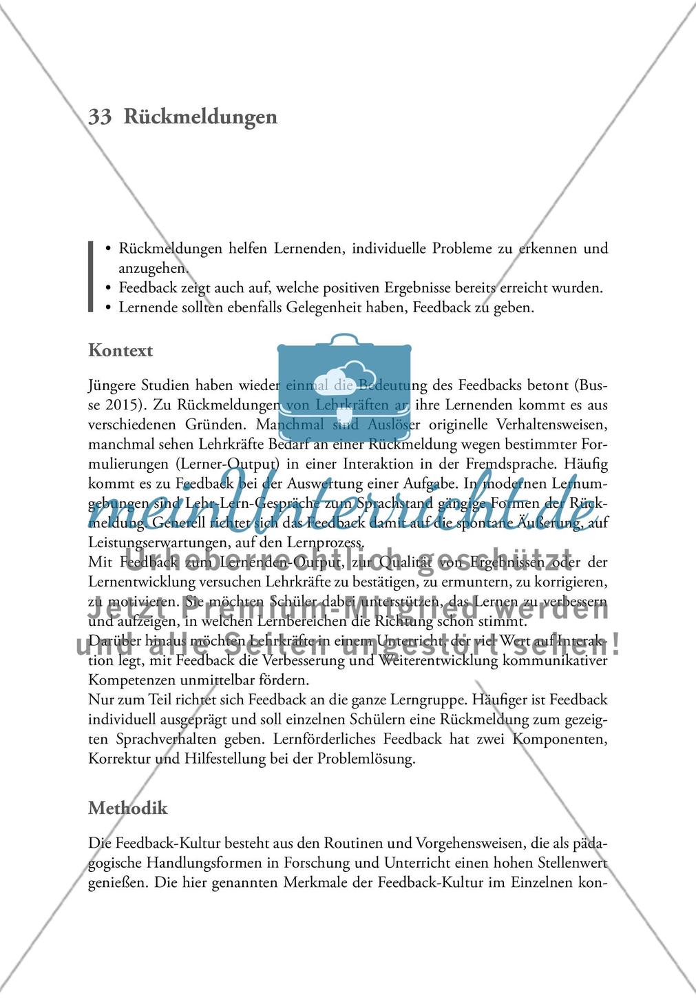 Rückmeldungen Preview 1