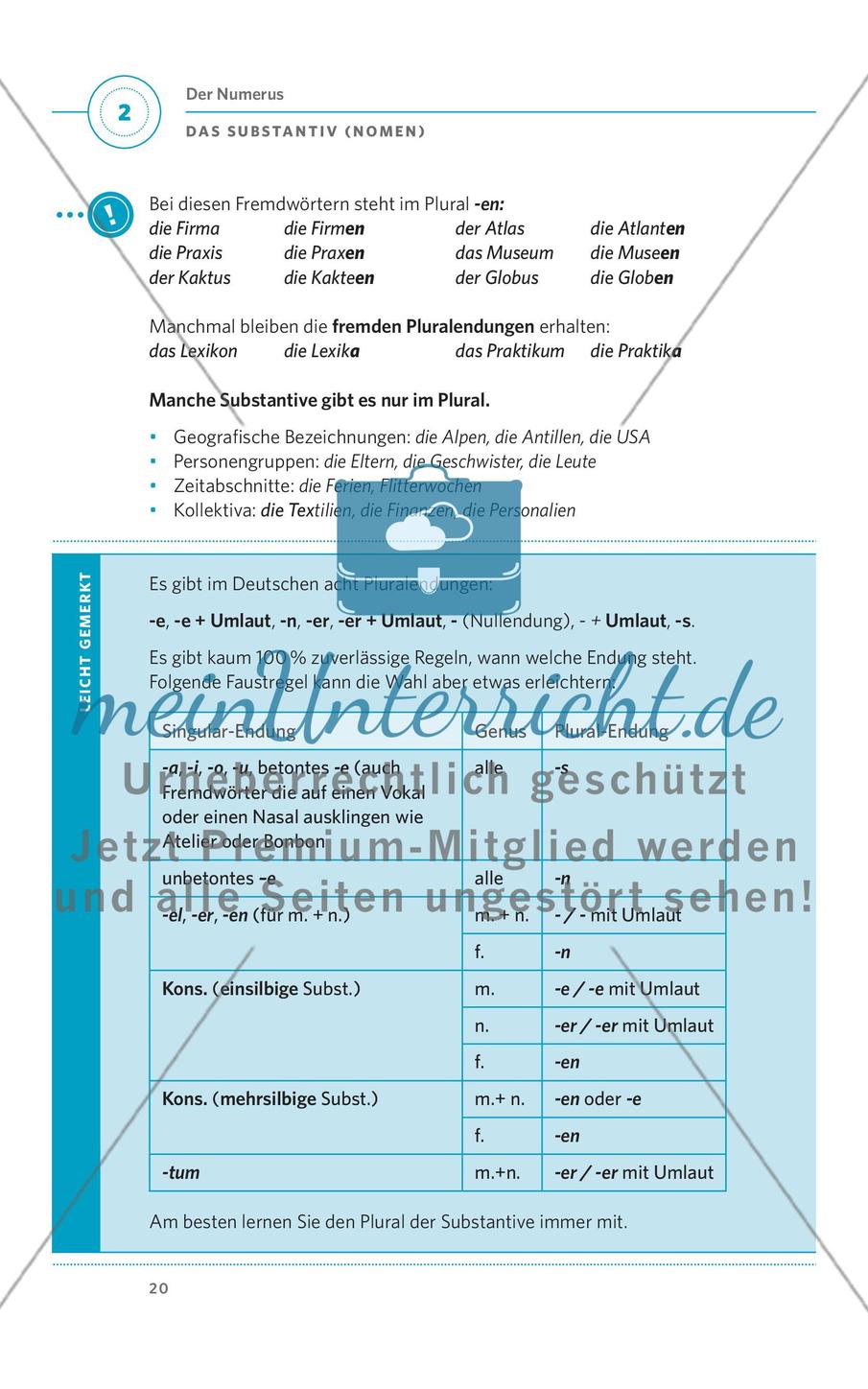 Das Substantiv (Nomen) Preview 8