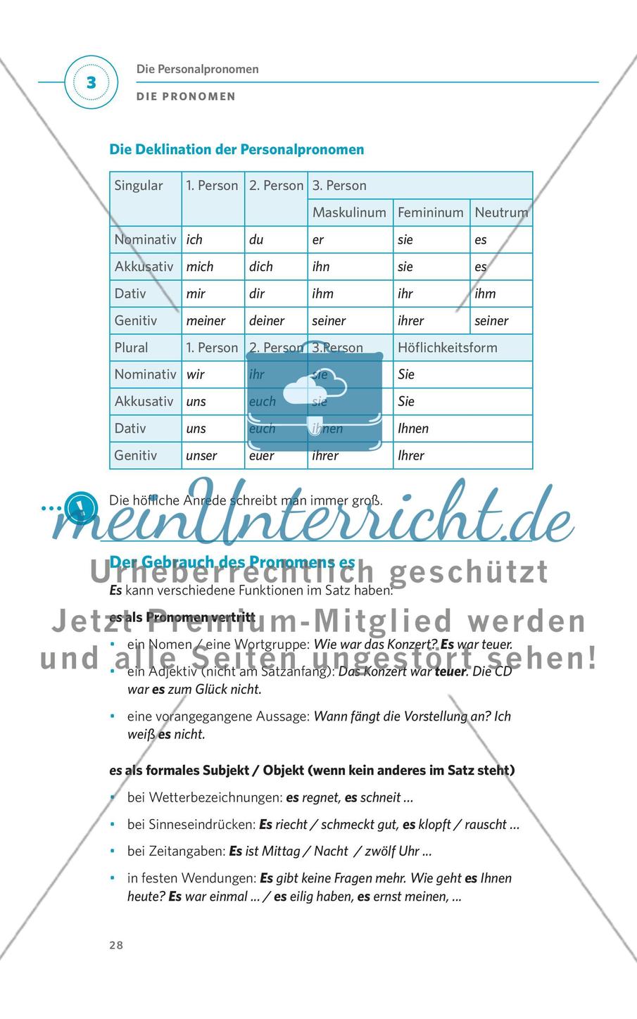 Die Pronomen Preview 3