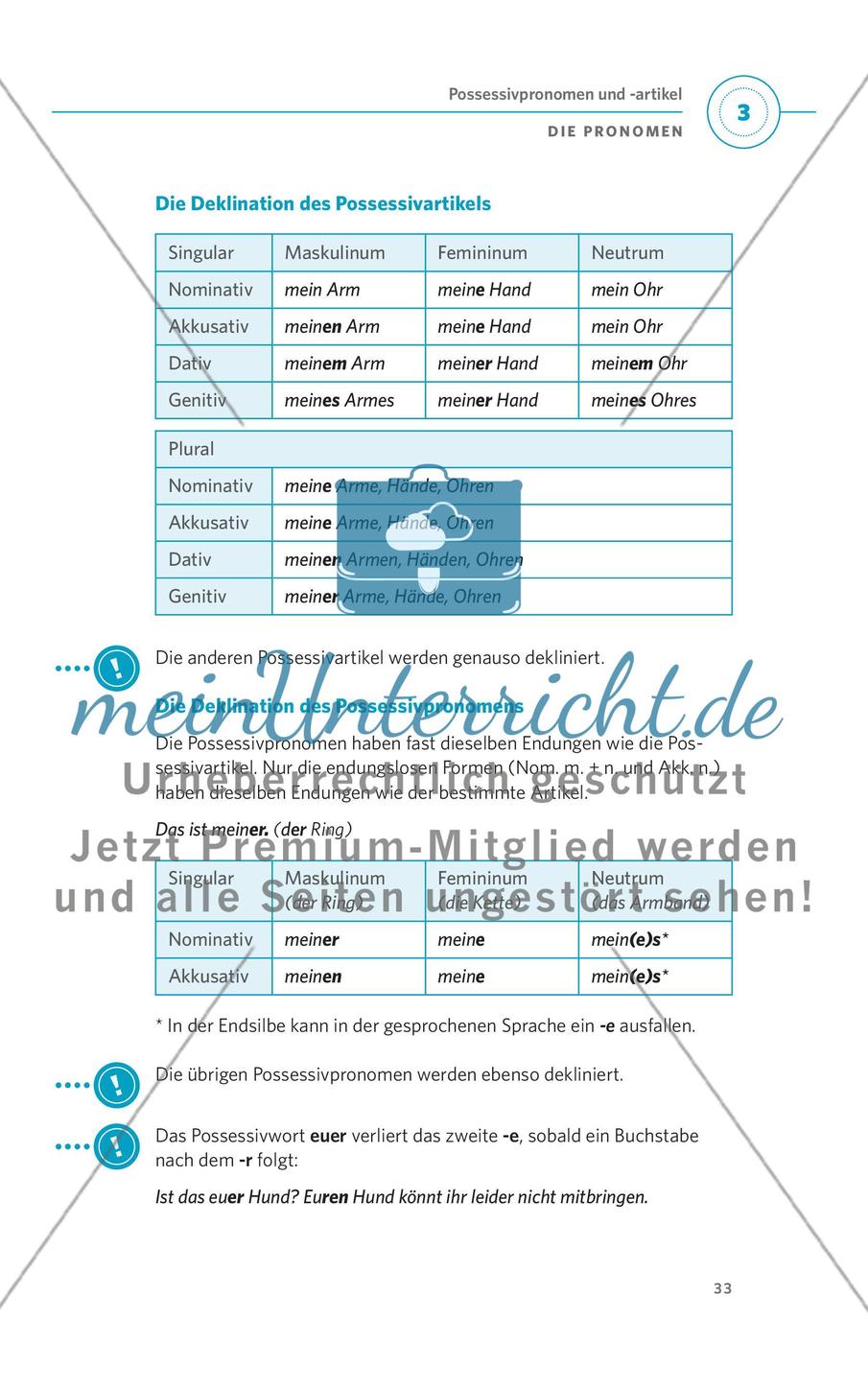 Die Pronomen Preview 8