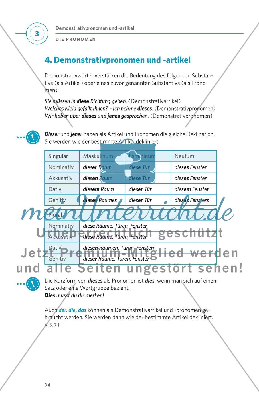 Die Pronomen Preview 9