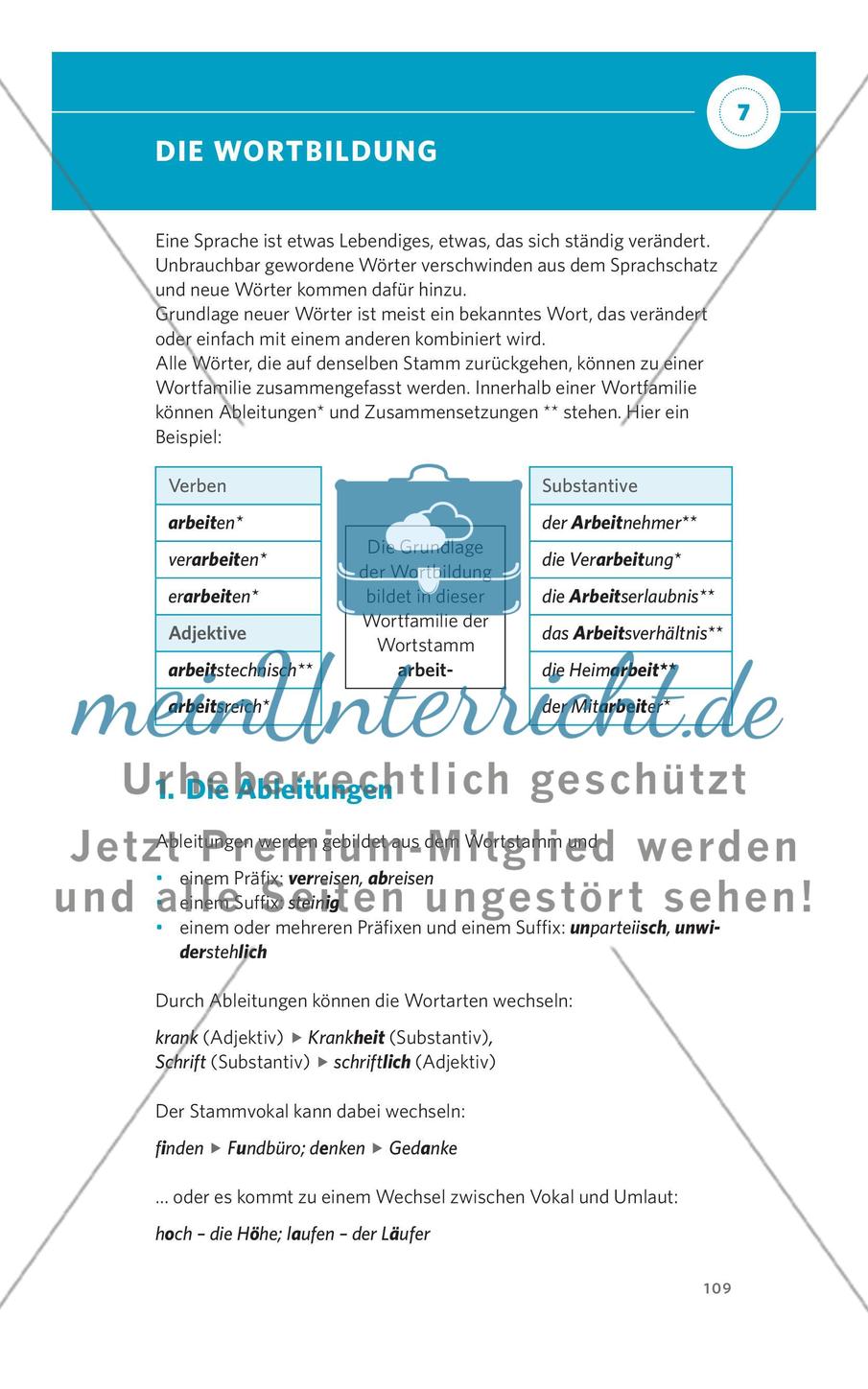 Die Wortbildung Preview 1