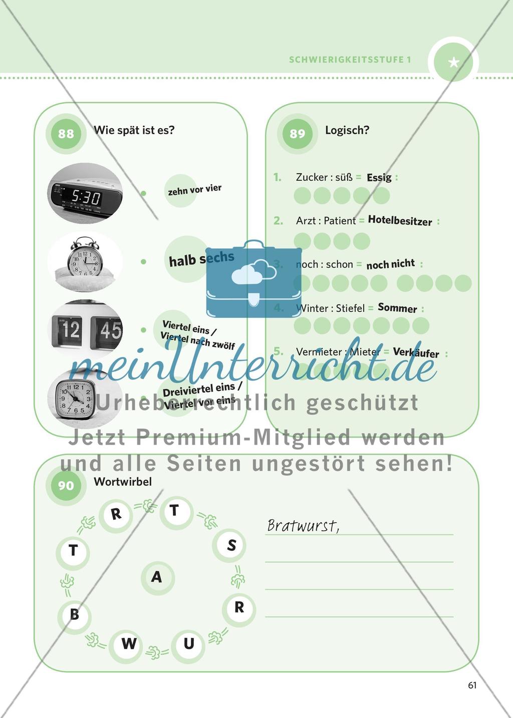 250 Rätsel DaF – Schwierigkeitsstufe 1: Teil 3 Preview 17