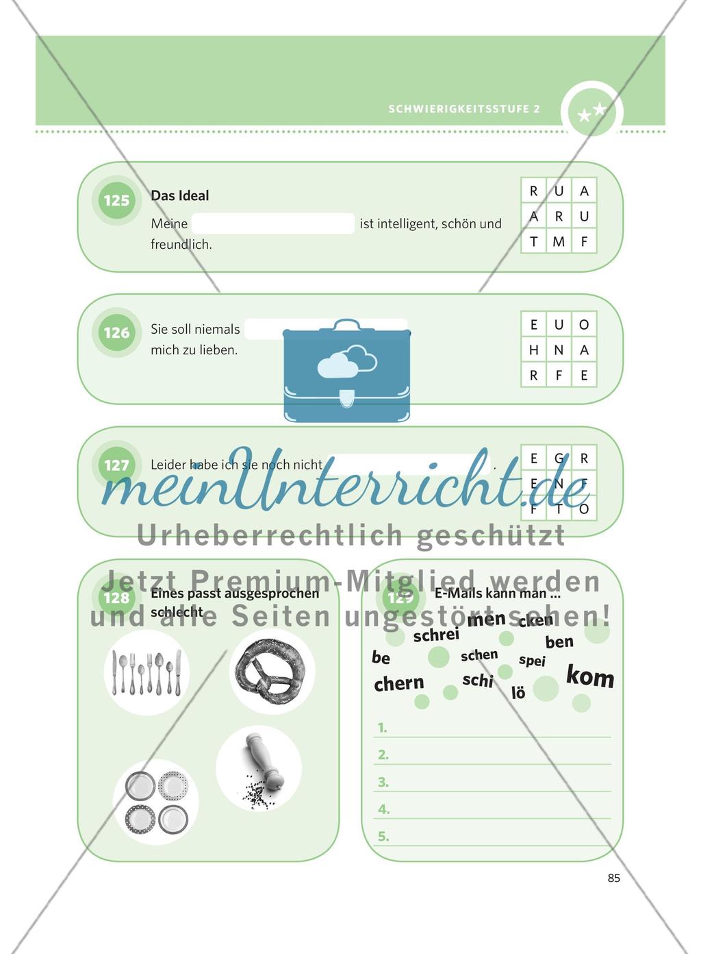 250 Rätsel DaF – Schwierigkeitsstufe 2: Teil 2 Preview 3