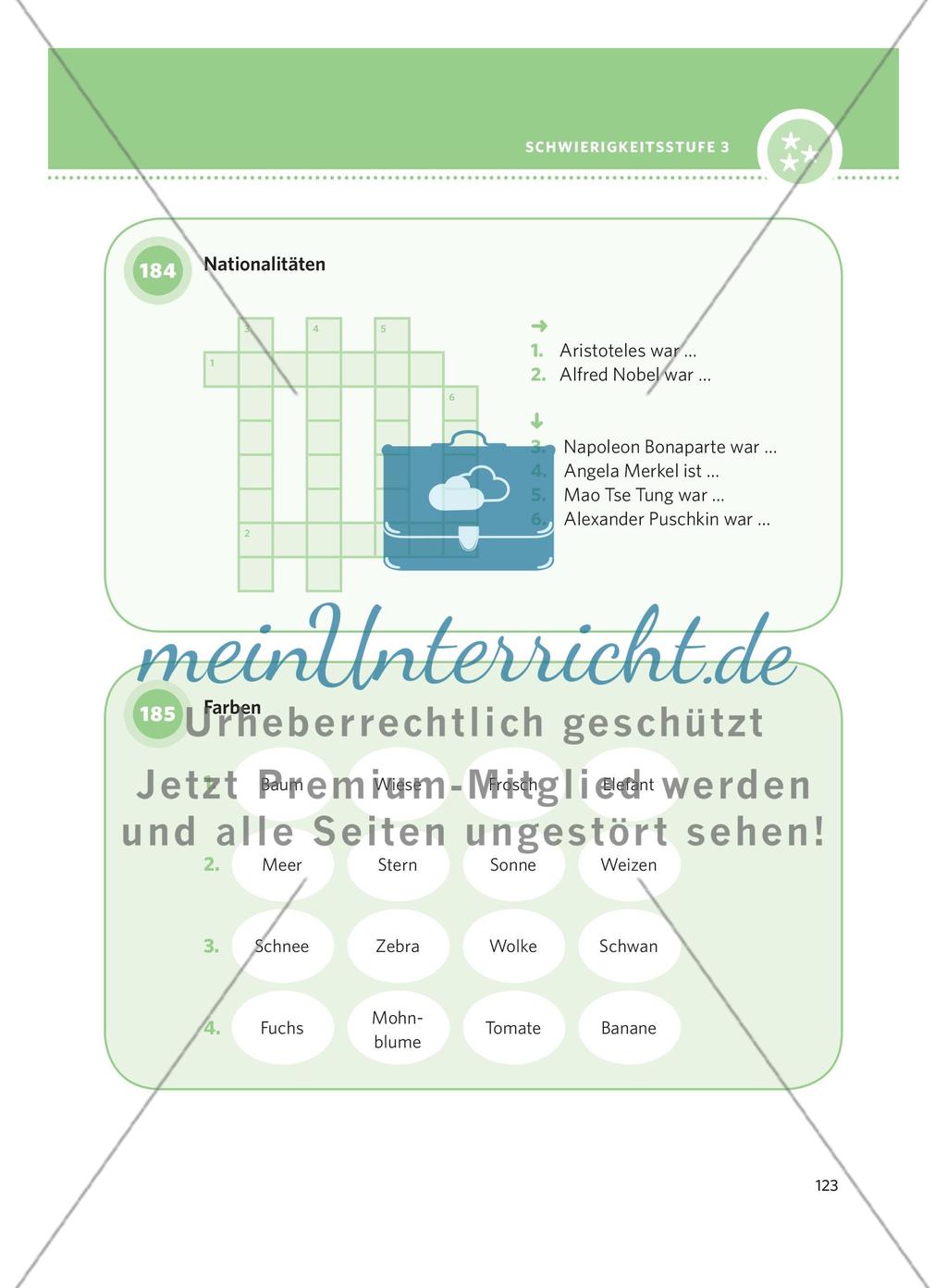 250 Rätsel DaF – Schwierigkeitsstufe 3: Teil 1 Preview 3