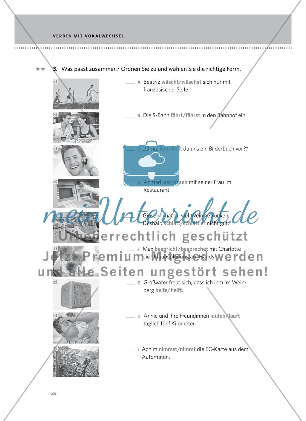 Verben mit Vokalwechsel Preview 3