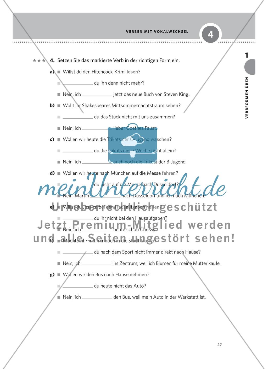 Verben mit Vokalwechsel Preview 4