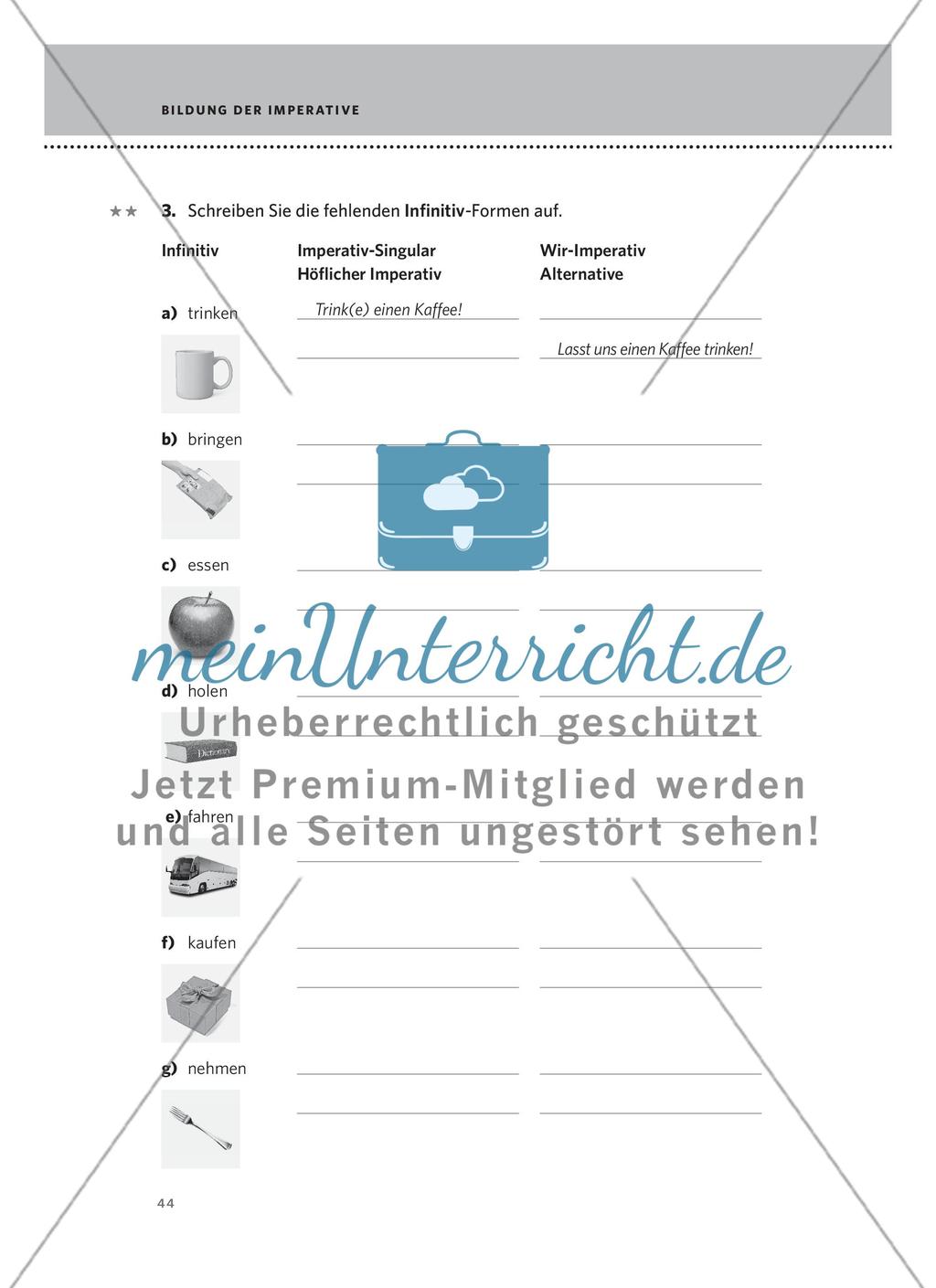 Bildung der Imperative Preview 3