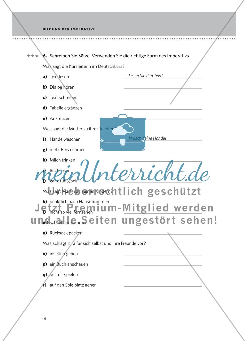 Bildung der Imperative Preview 5