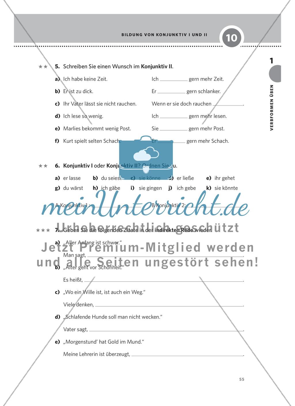 Bildung von Konjunktiv I und II Preview 4