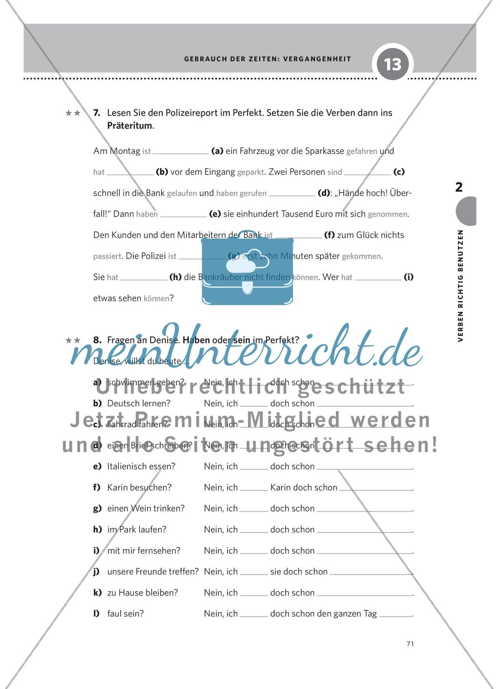 Gebrauch der Zeiten: Vergangenheit Preview 5