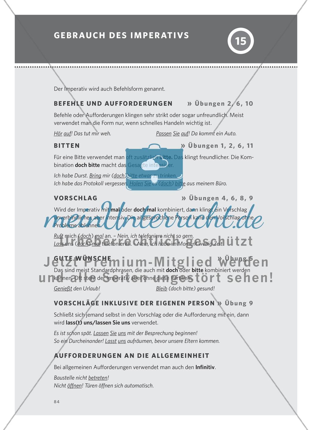 Gebrauch des Imperativs Preview 1