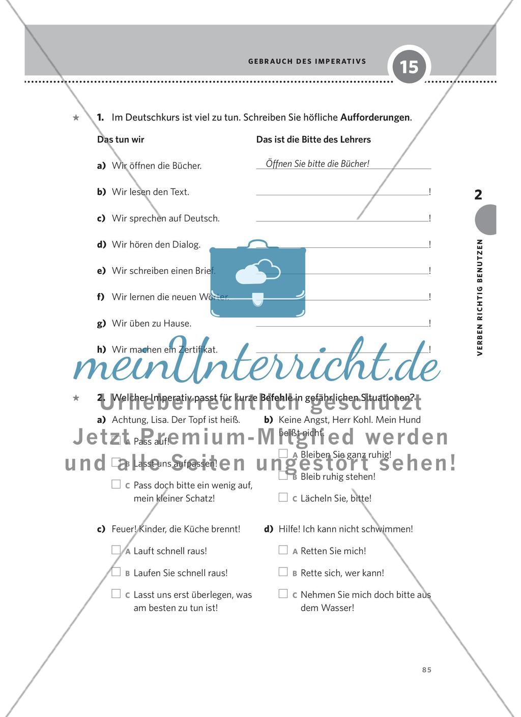 Gebrauch des Imperativs Preview 2