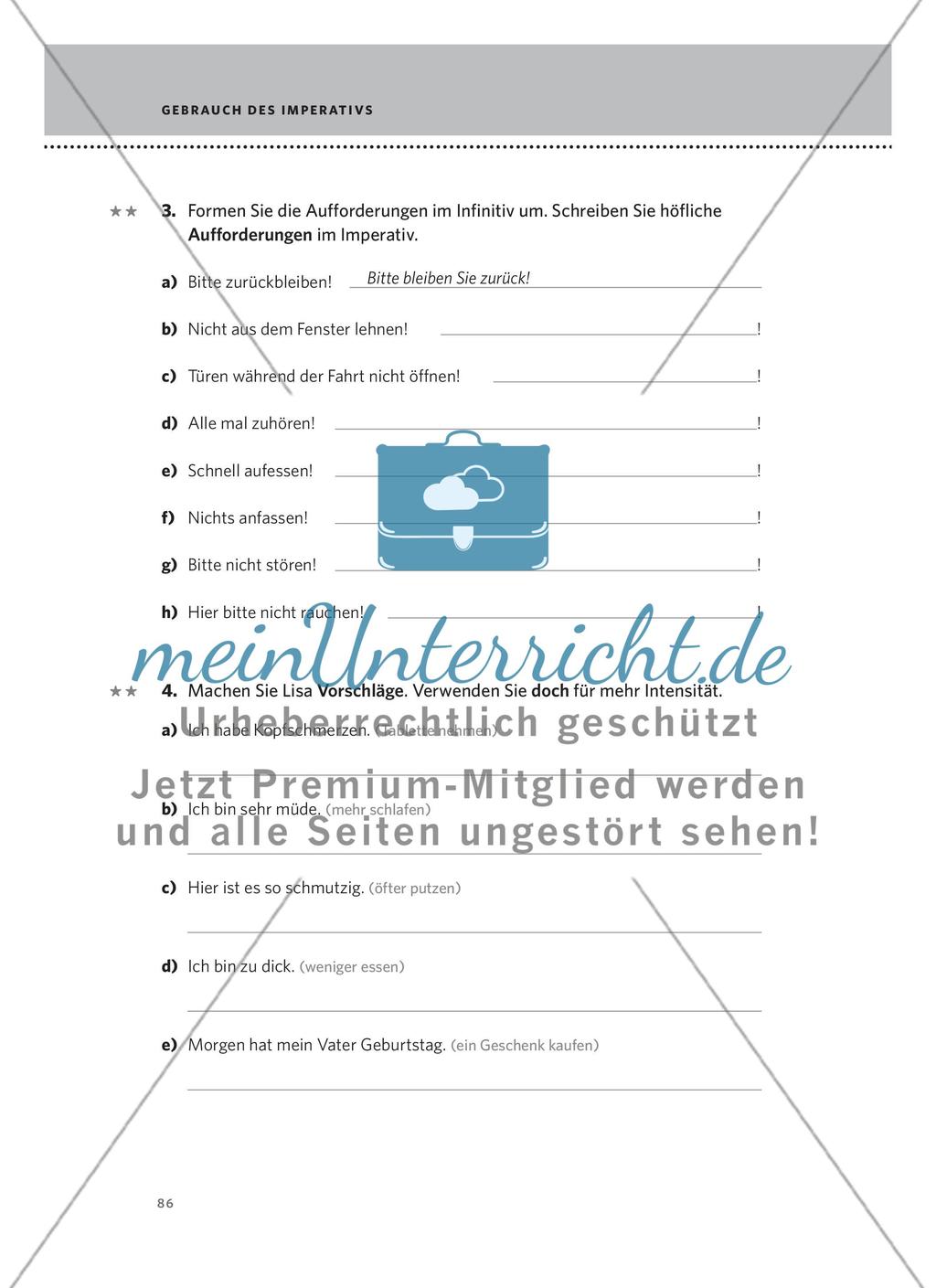 Gebrauch des Imperativs Preview 3