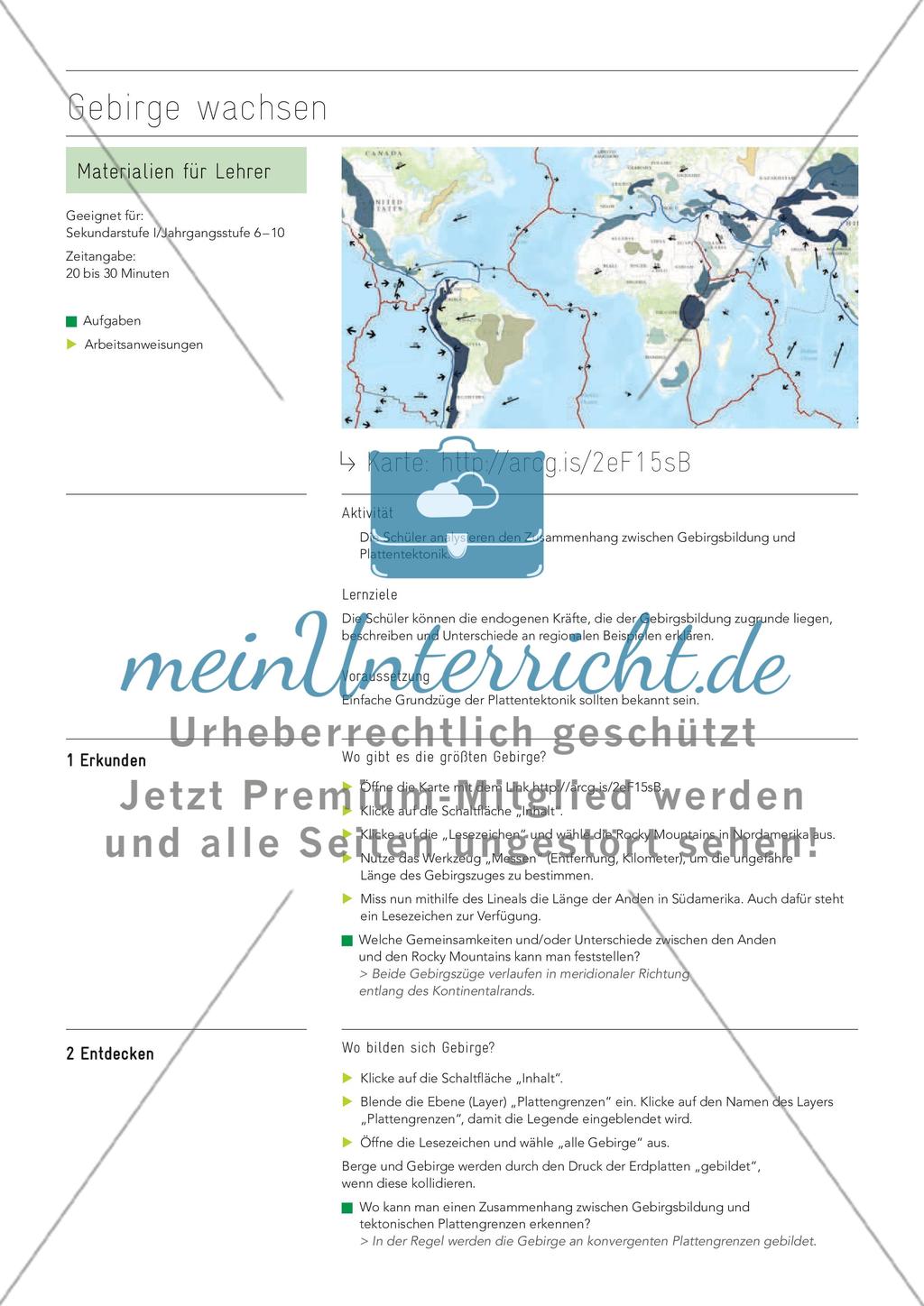 Wachsen von Gebirgen untersuchen, an interaktiver Karte Preview 4