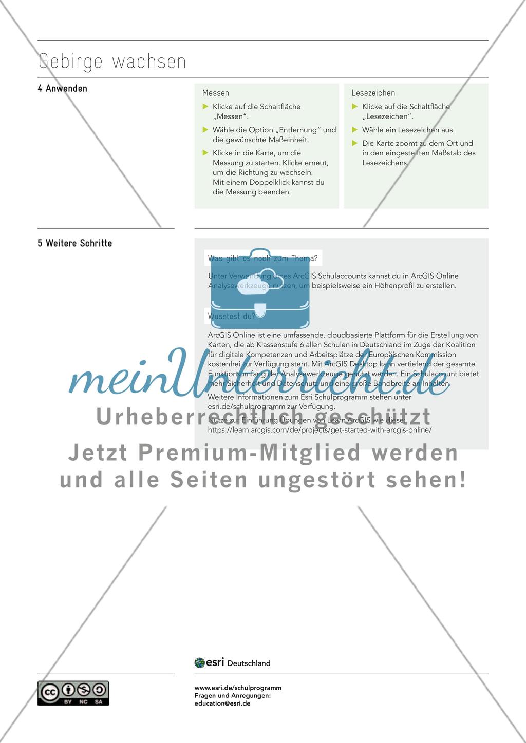 Wachsen von Gebirgen untersuchen, an interaktiver Karte Preview 6