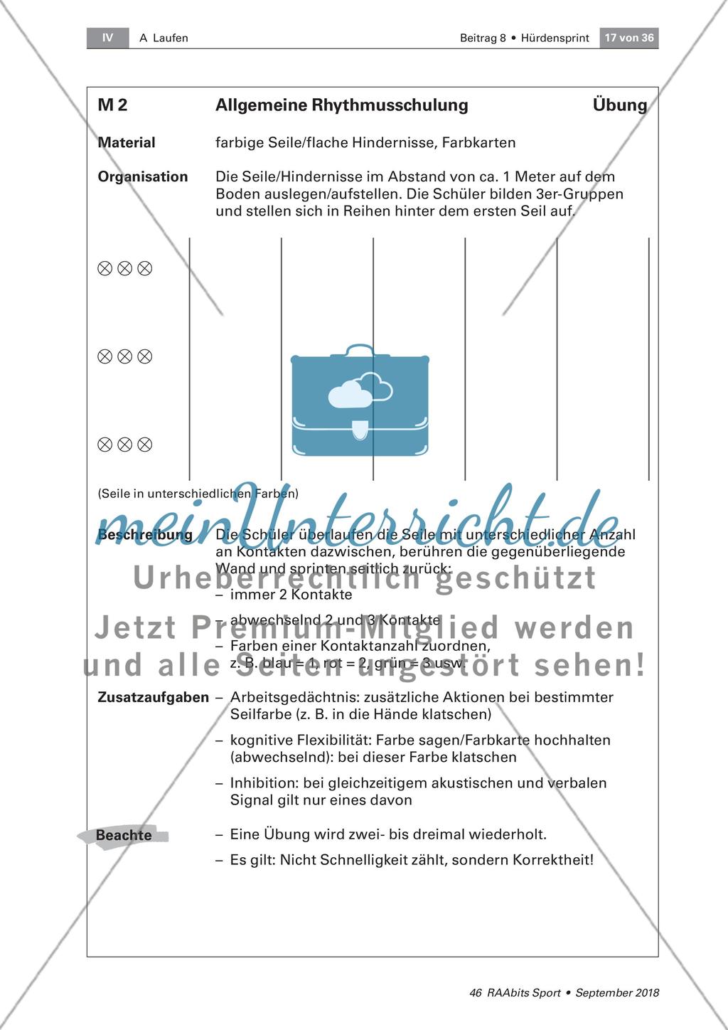 Übersprinten von Hindernissen im 3er-Rhythmus Preview 2