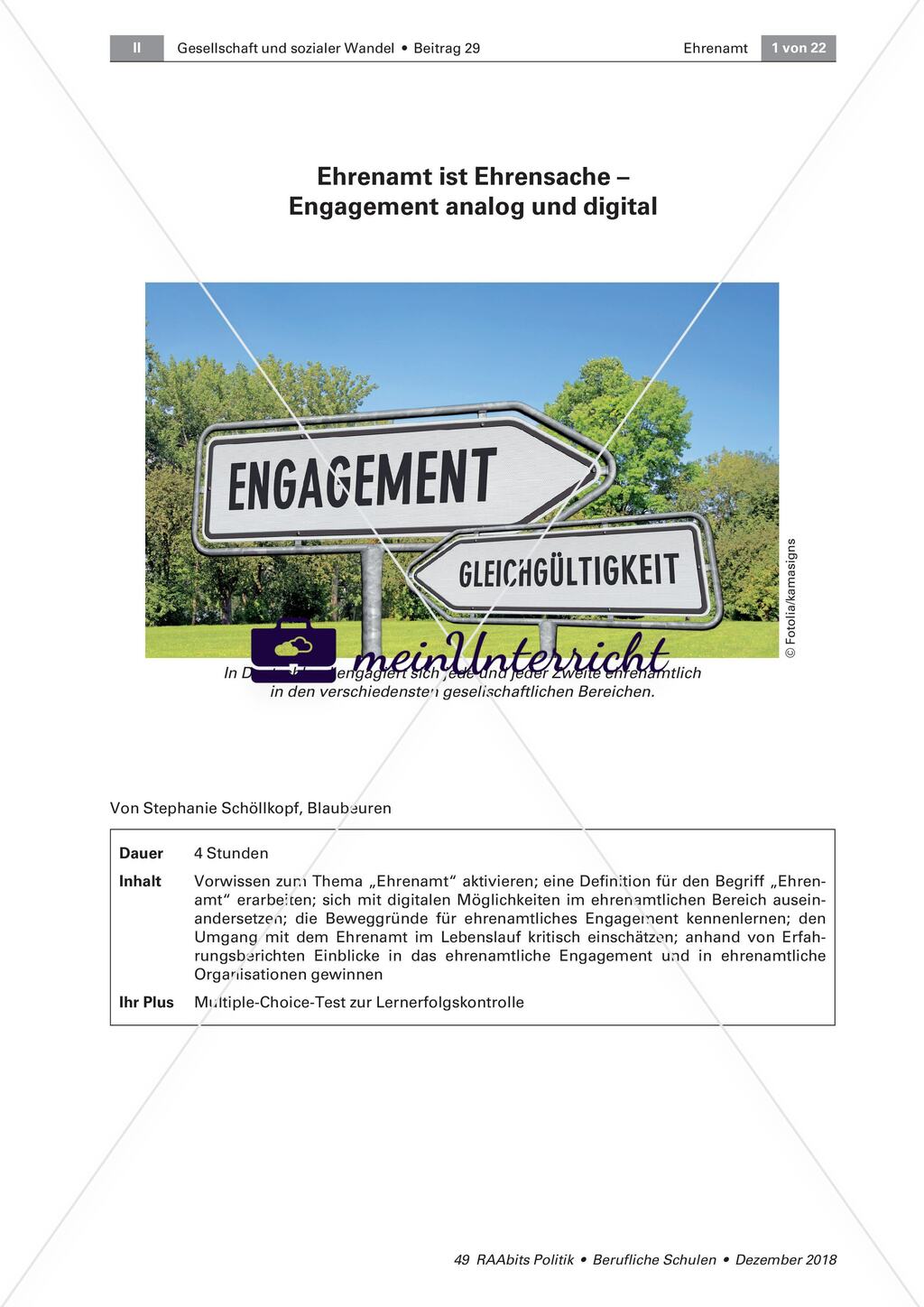 Ehrenamtliches Engagement Preview 1