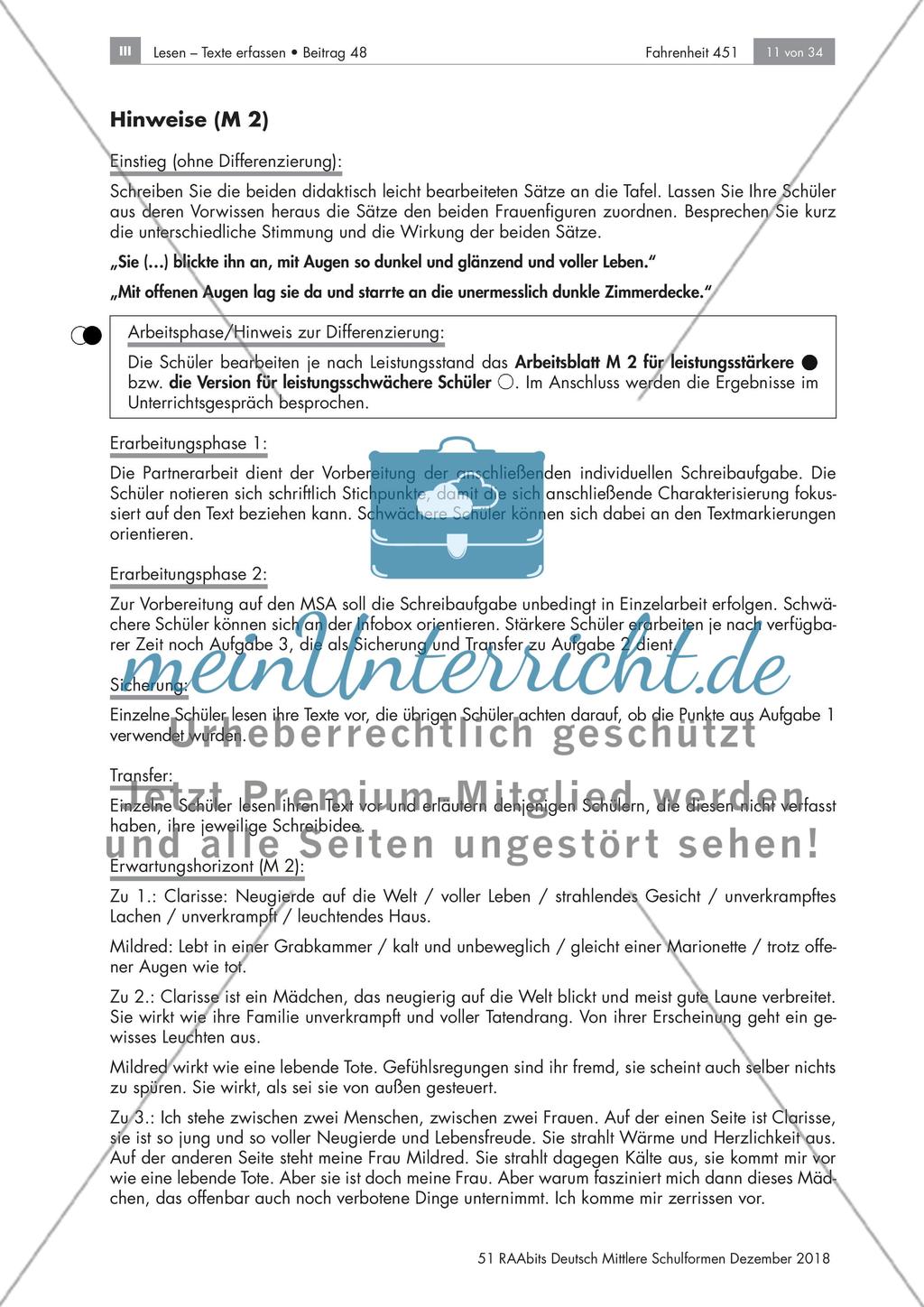 Ray Bradbury - Fahrenheit 451: Clarisse und Mildred Preview 3