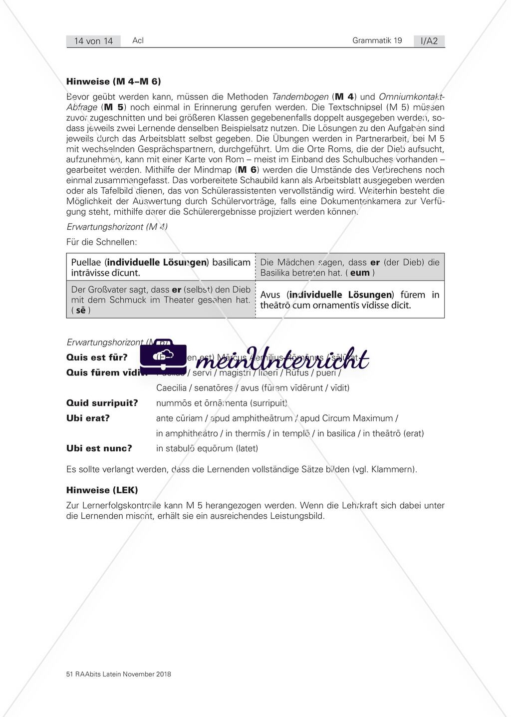 Übungen zur Reflexivität im AcI Preview 4