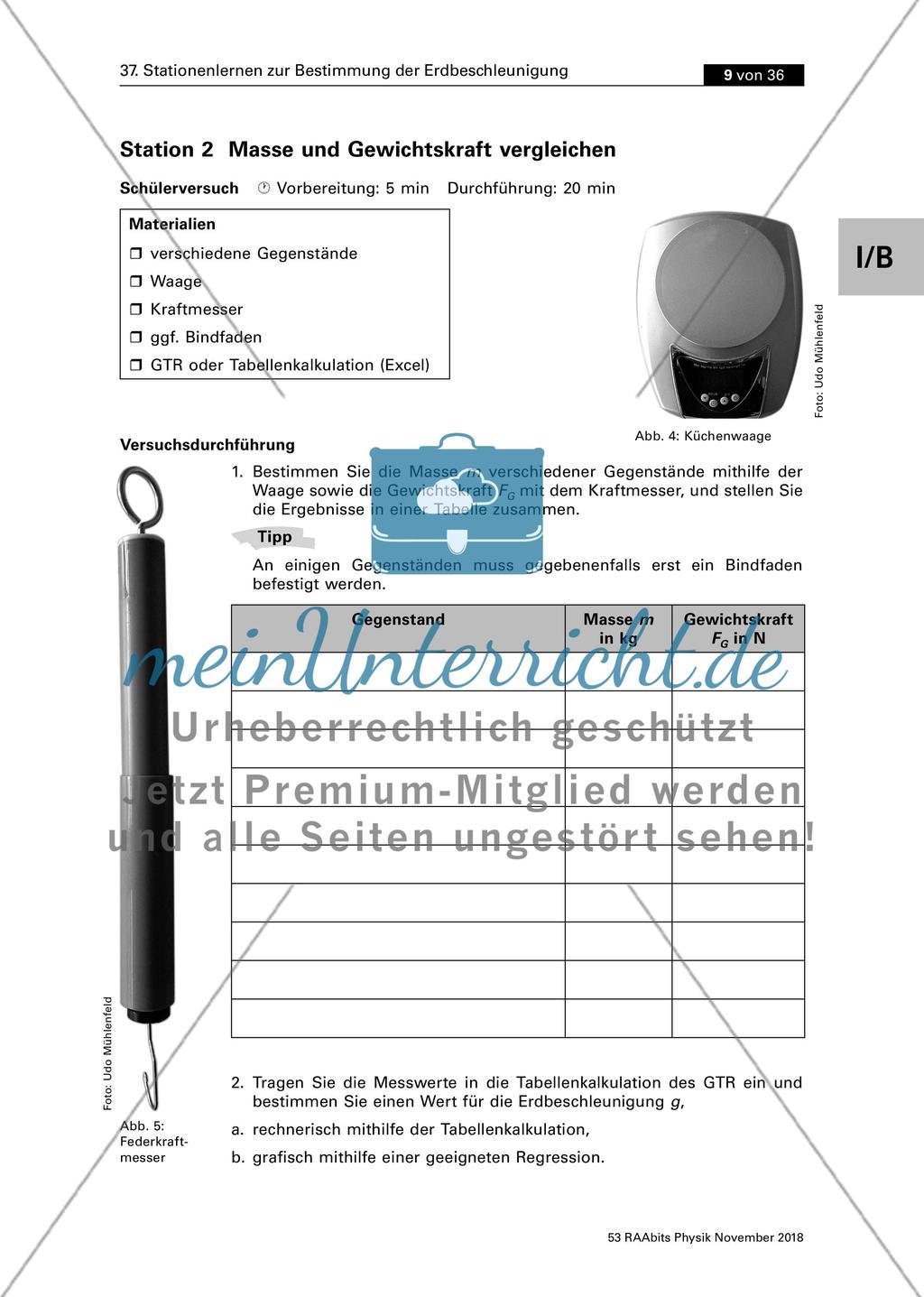 Die Bestimmung der Erdbeschleunigung g Preview 2