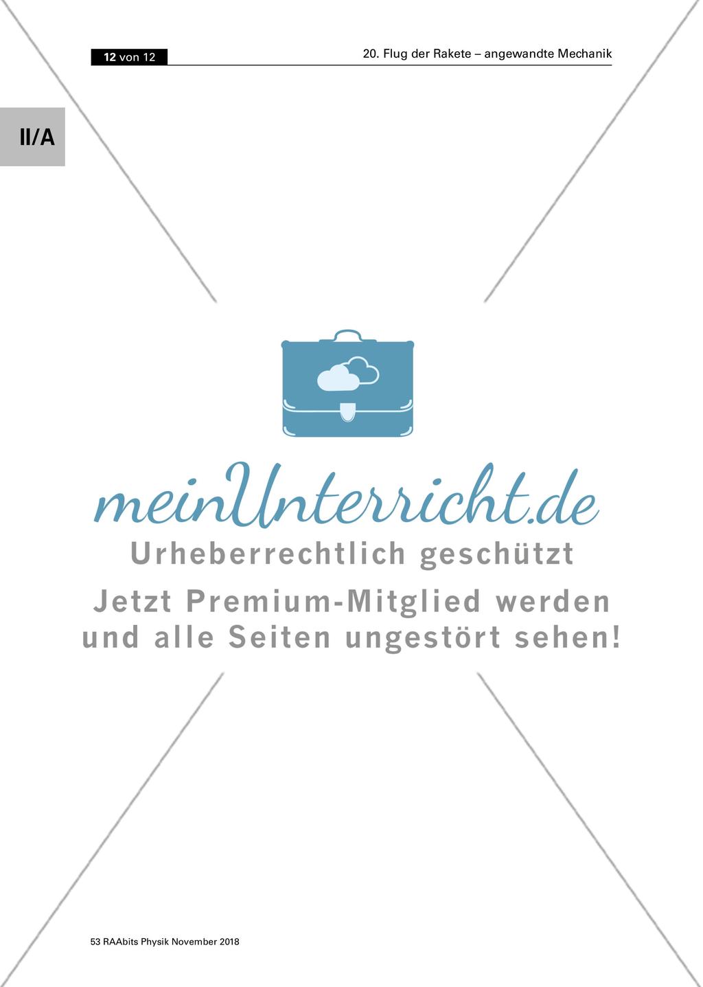 Flug der Rakete - angewandte Mechanik Preview 12