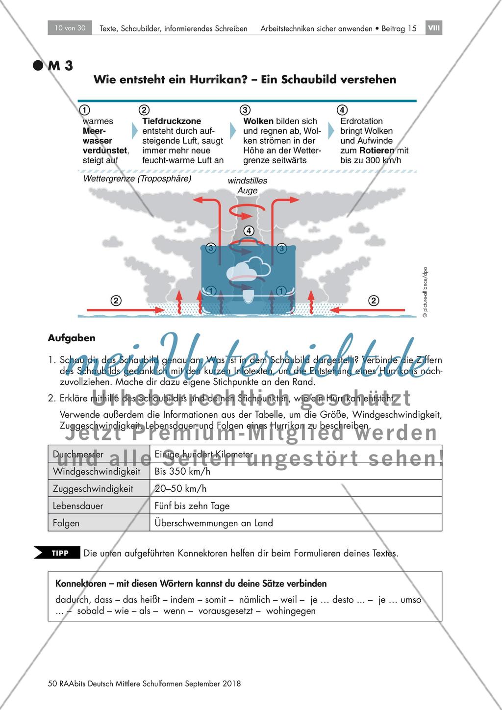 Auswertung von Grafiken und Schaubildern: Entstehung eines Hurrikans Preview 1