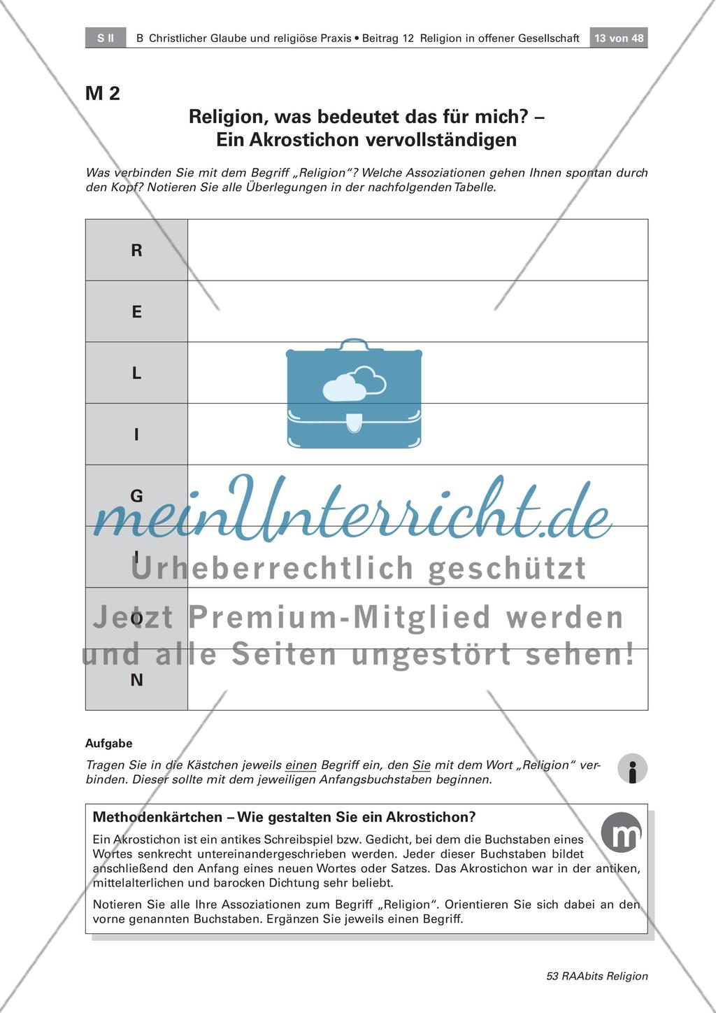 Der Begriff Religion: Definition und Ambivalenz Preview 4