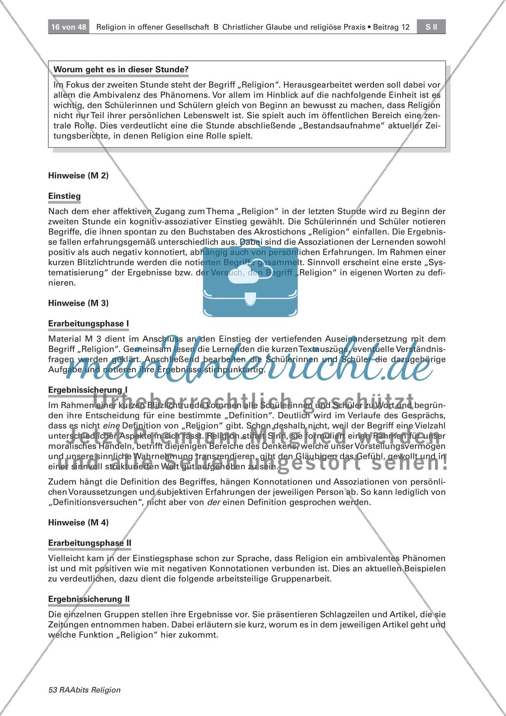 Der Begriff Religion: Definition und Ambivalenz Preview 7