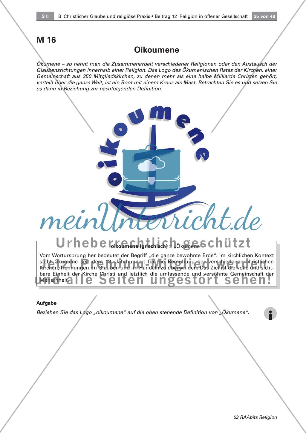 Die Ökumene: Ein interkonfessioneller Dialog Preview 1