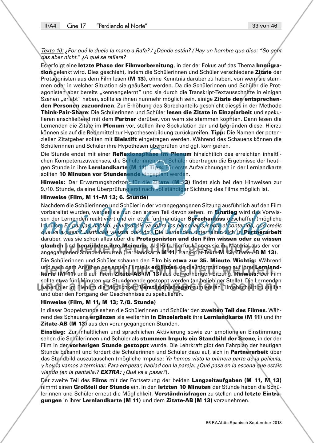 Vorbereitung und Analyse des Films Perdiendo el norte Preview 12