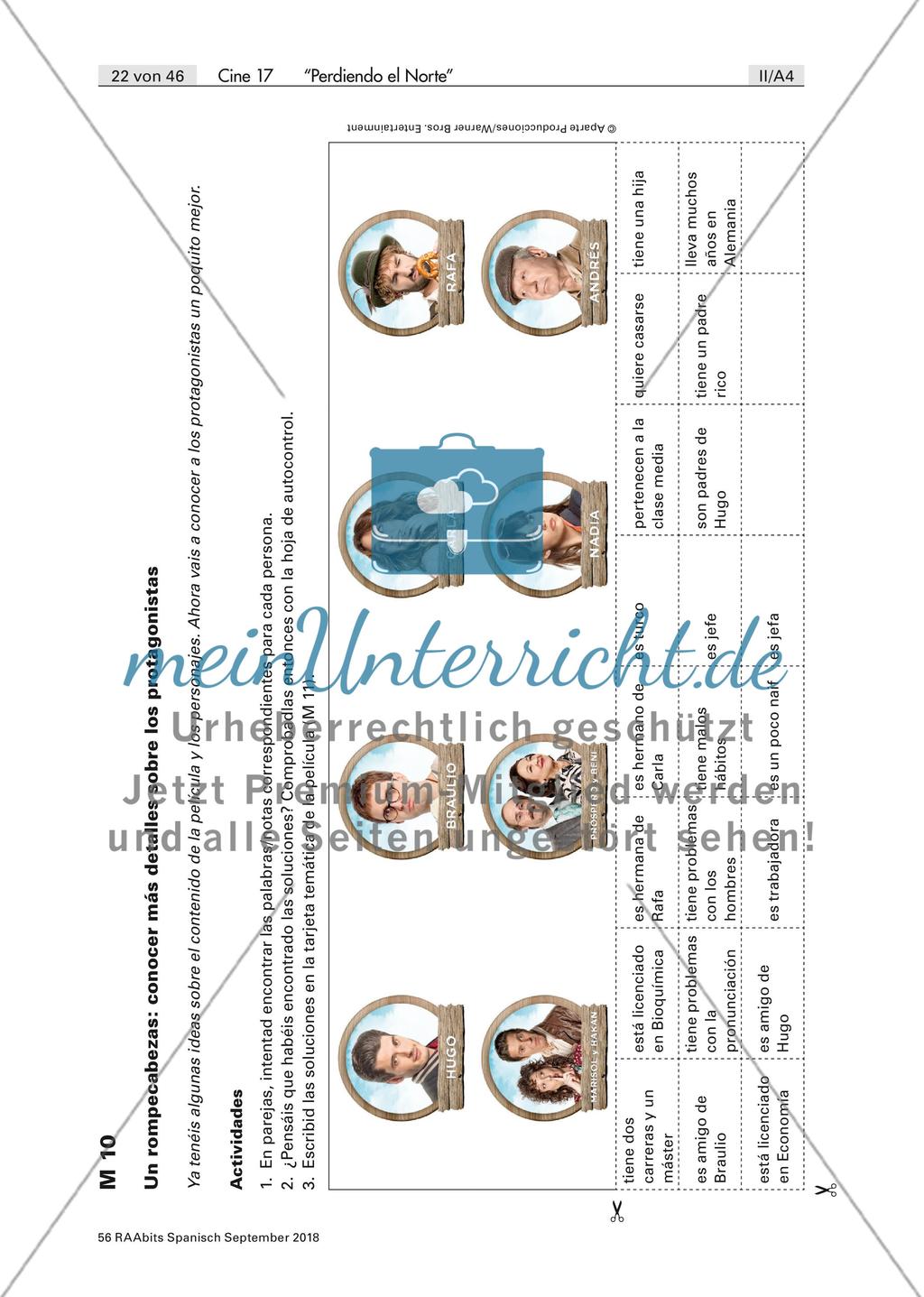 Vorbereitung und Analyse des Films Perdiendo el norte Preview 1