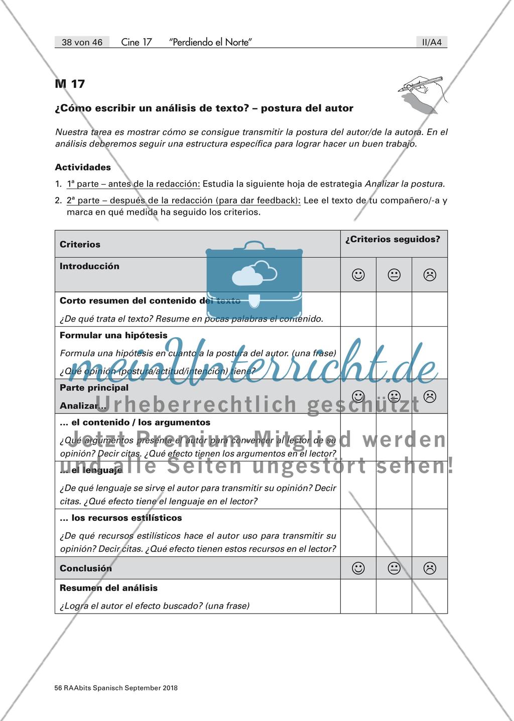 Sicherung des Filmverständnisses und Nachbereitung von Perdiendo el norte Preview 5