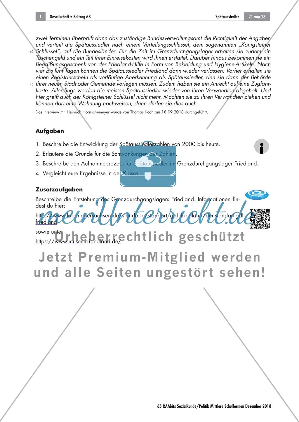 Entwicklung der Einwanderung von Spätaussiedlern Preview 2