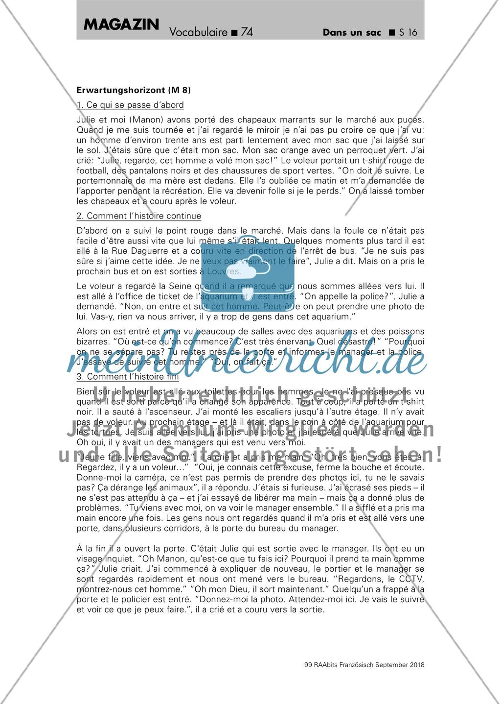 Wortschatzarbeit: Tascheninhalte Preview 16