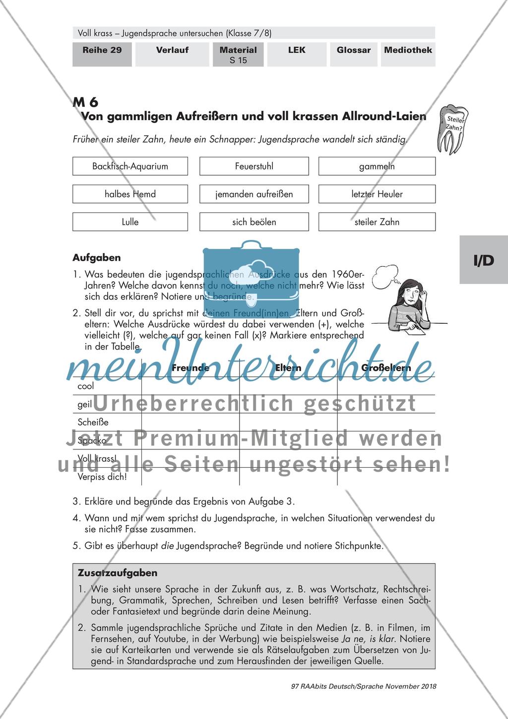 Jugendsprache im Wandel, Jugendsprache kreativ gestalten Preview 2