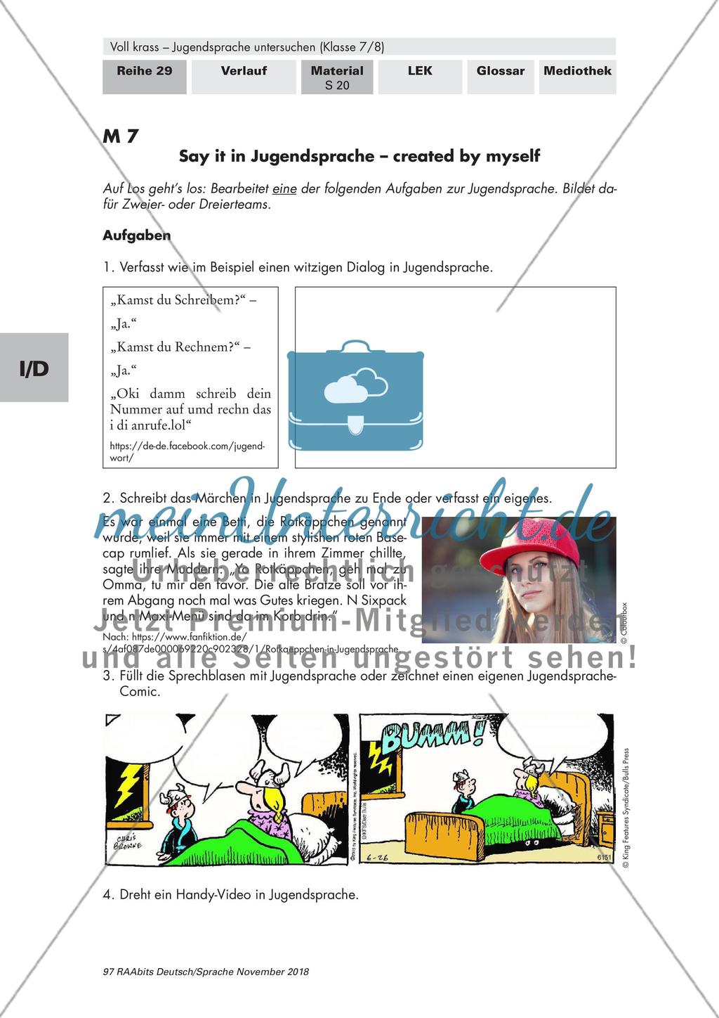 Jugendsprache im Wandel, Jugendsprache kreativ gestalten Preview 7