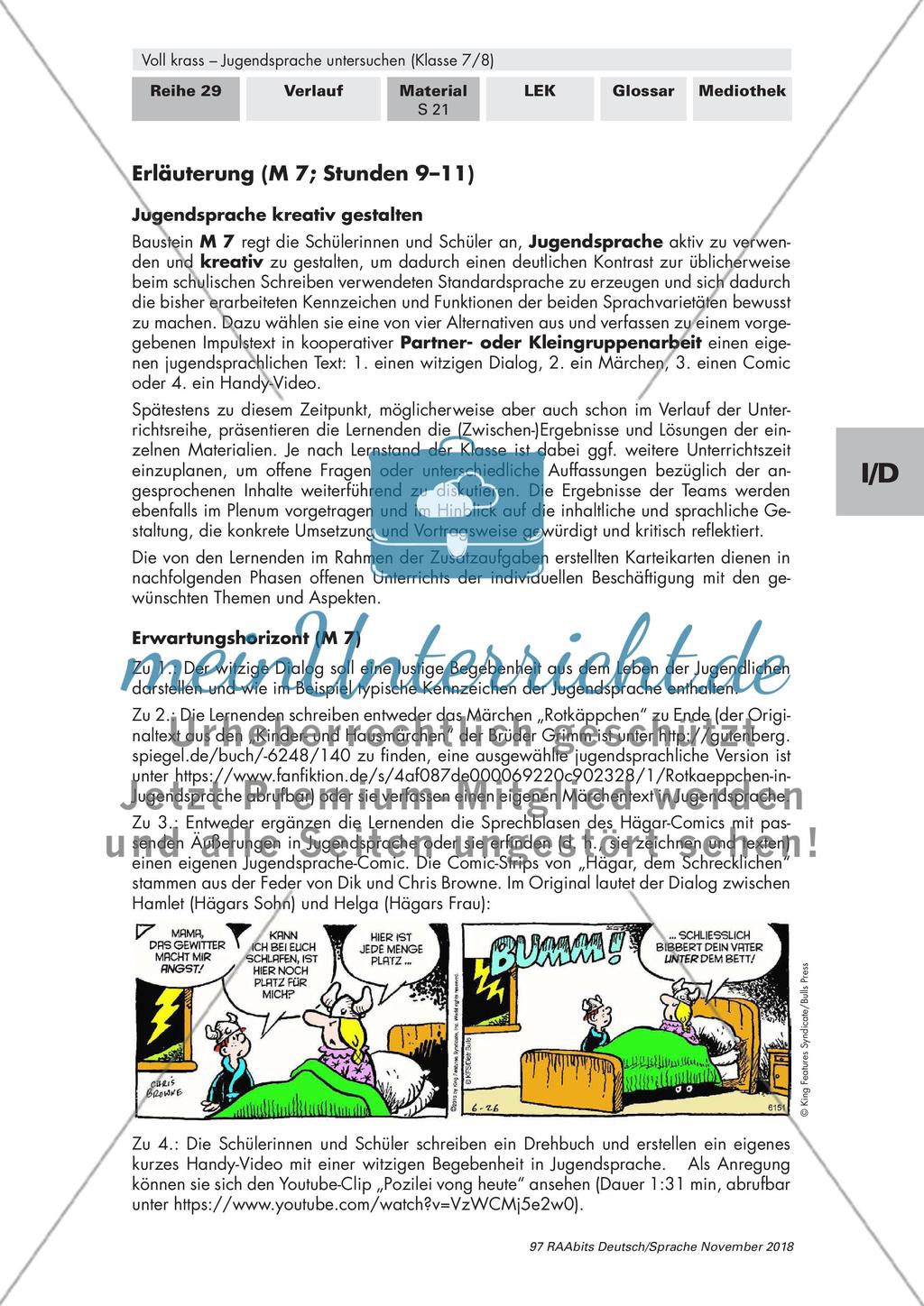 Jugendsprache im Wandel, Jugendsprache kreativ gestalten Preview 8