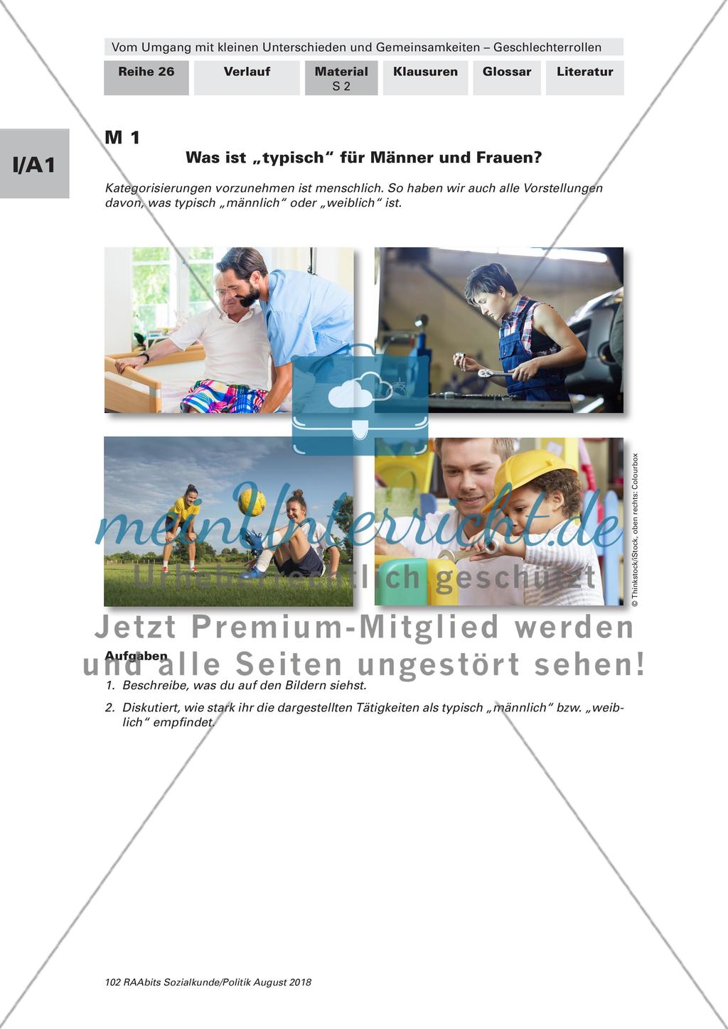 Stereotypen zu den Geschlechterrollen: Männer und Frauen Preview 1