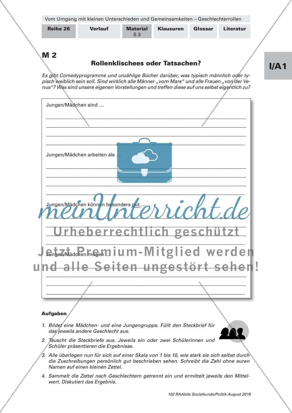 Stereotypen zu den Geschlechterrollen: Männer und Frauen Preview 2
