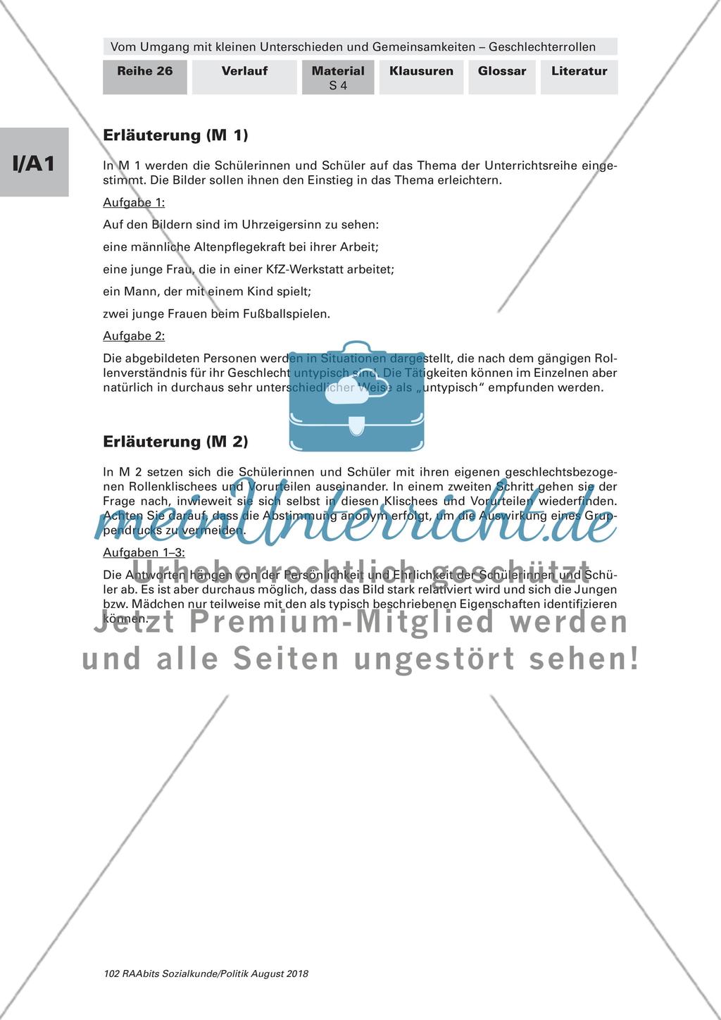 Stereotypen zu den Geschlechterrollen: Männer und Frauen Preview 3