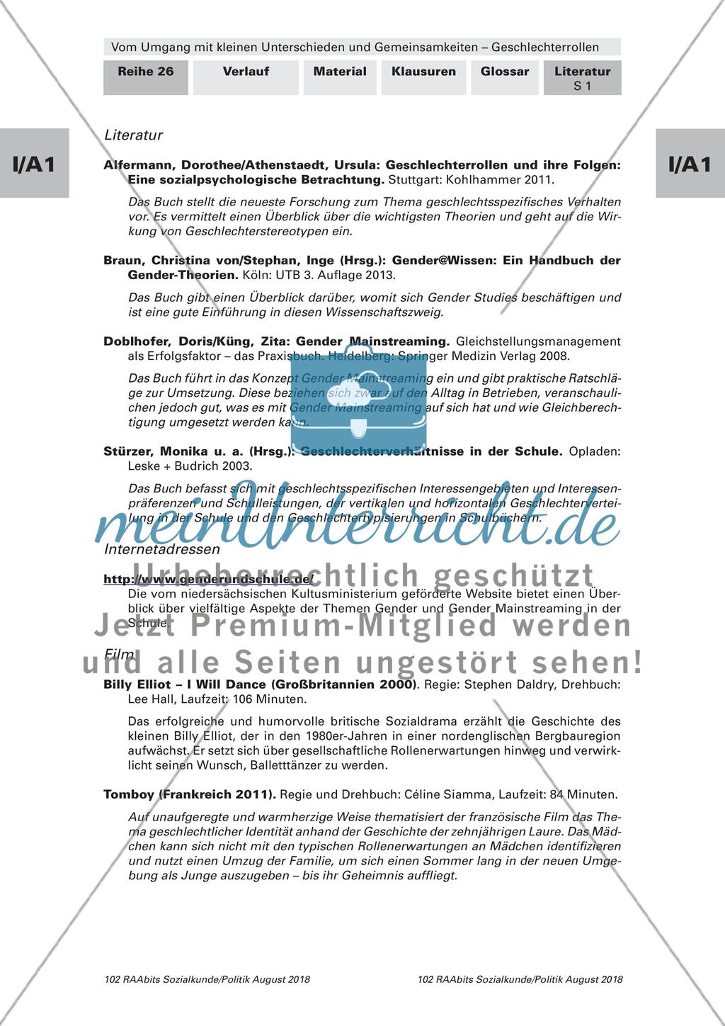 Geschlechterrollen in der Öffentlichkeit und der Genderforschung Preview 10